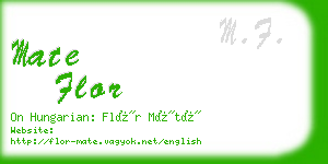 mate flor business card